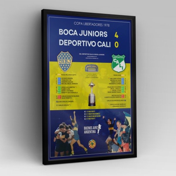 Producto - Cuadro Boca Juniors vs. Deportivo Cali Libertadores 1978
