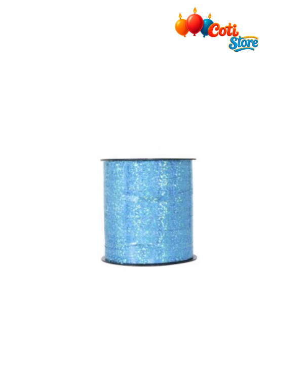 Producto - Hilo Cinta Holográfica Celeste 225mts x 0.5cm