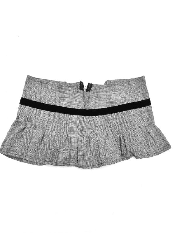 Producto - Pleated skirt Cuadrillé gris - 0