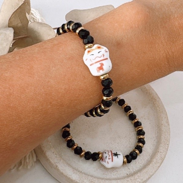 Producto - PULSERA LUCKY CAT NEGRA cod 3.3