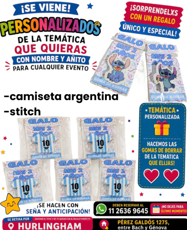 Producto - Goma de borrar personalizado x unidad