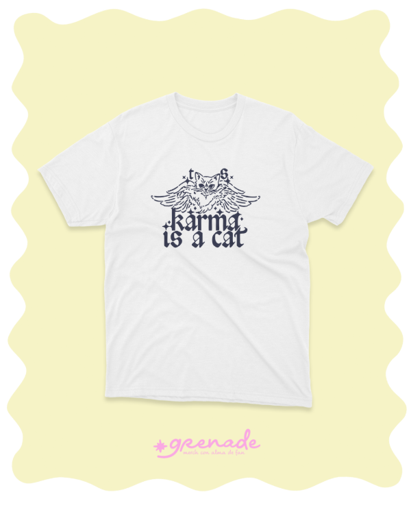 Remera "karma is a cat" II