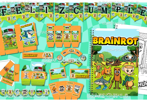 Producto - NUEVO PACK DIGITAL DE CANDY BAR DE BRAINROT MAS LIBRO PARA COLOREAR