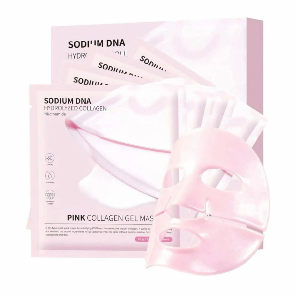Producto - PDRN Pink Collagen Gel Mask Mascarilla Facial Hidrogel con PDRN y Colágeno x4