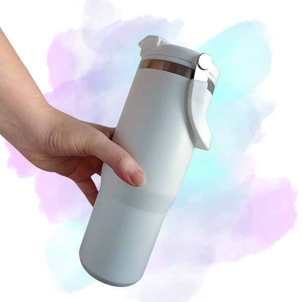 Producto - Vaso térmico doble pico de acero 900ml con manija - 5