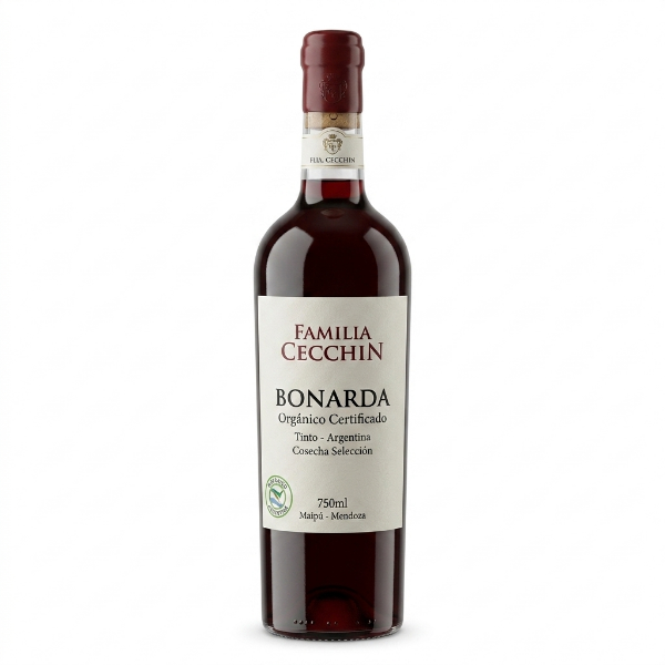 Producto - Vino Bonarda Orgánico Flia. Cecchin 750ml