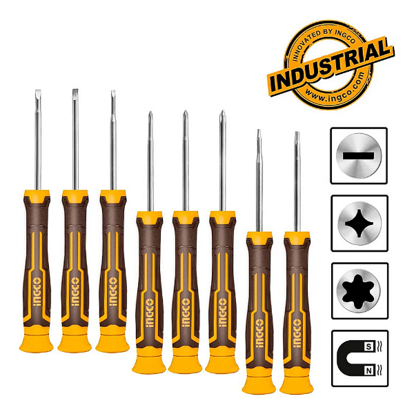 Producto - Juego De Destornilladores De Precisión (8 piezas) -INGCO-HKSD0818