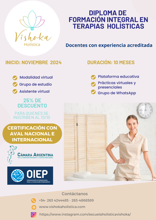 Producto - DIPLOMA DE FORMACIÓN INTEGRAL EN TERAPIAS HOLÍSTICAS