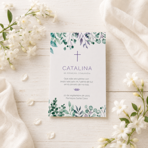Producto - Diseño de Estampitas - Modelo Cruz