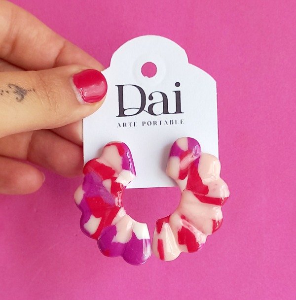 Producto - Aros Qamar MixFucsia