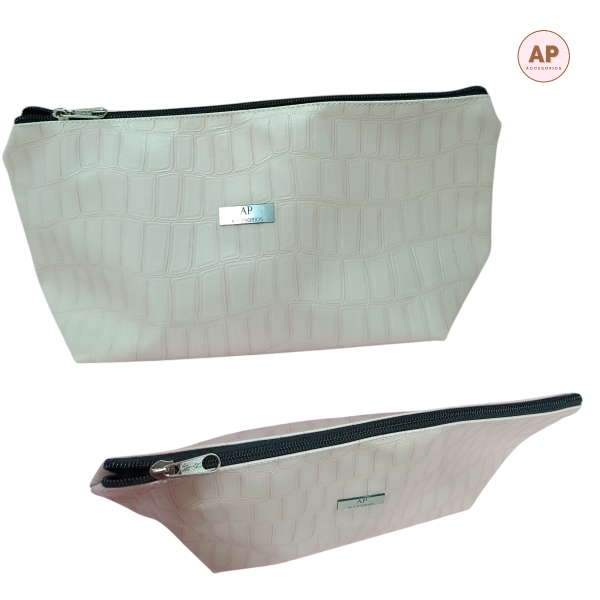 Producto - NECESER CUERINA XL REPTIL ROSA VIEJO