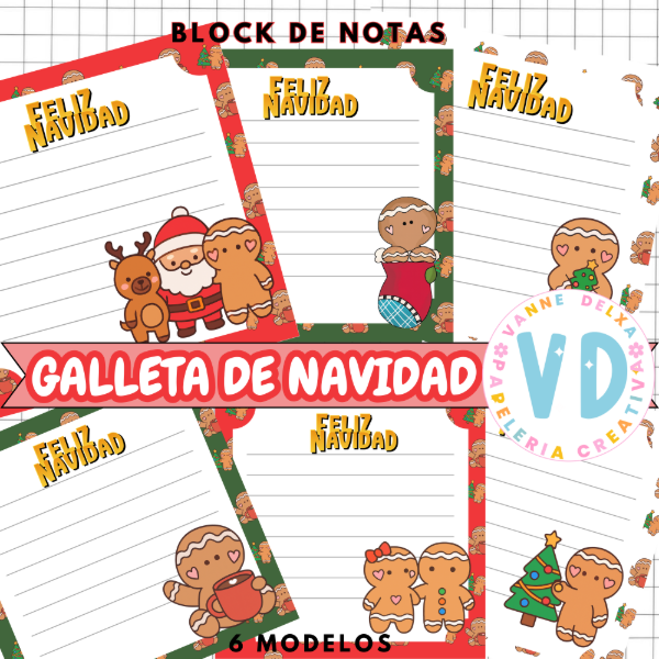 Producto - block de notas navideño