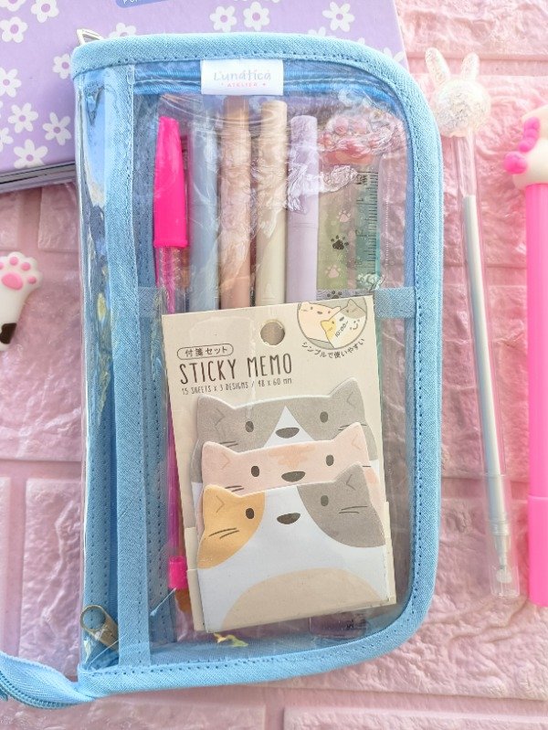 Producto - Cartuchera Facu Cristal Celeste