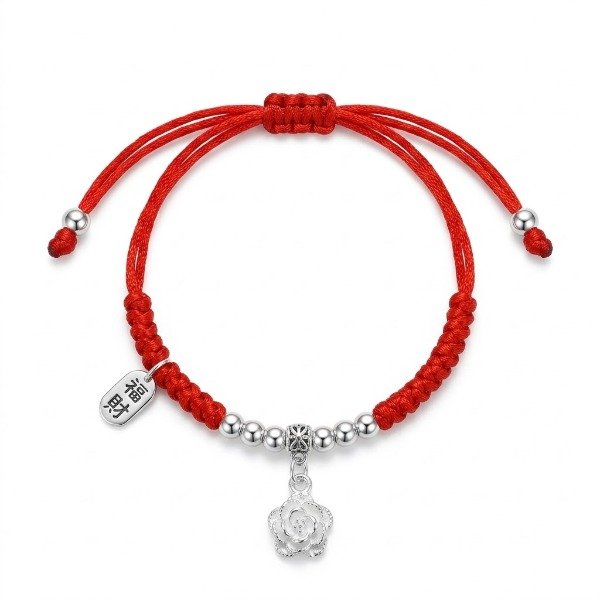 Producto - Pulsera Hilo Rojo Rosa