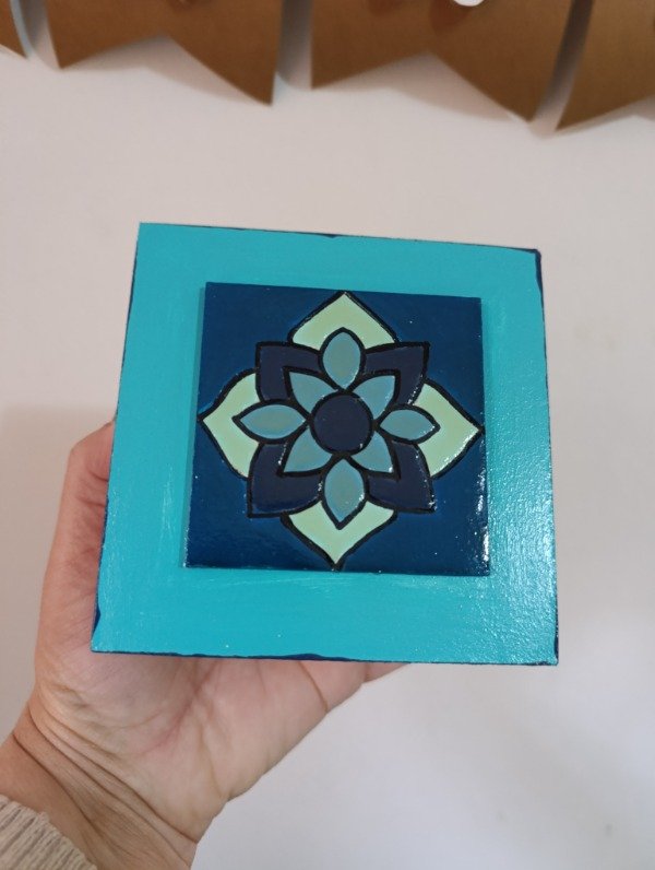 Producto - CAJA DECORADA TURQUESA - 1