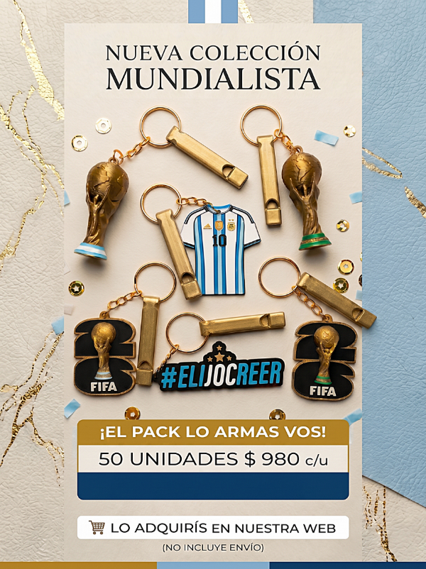 Producto - Colección Mundialista Con Silbato- Arma el Pack a tu gusto! x 50 unidades