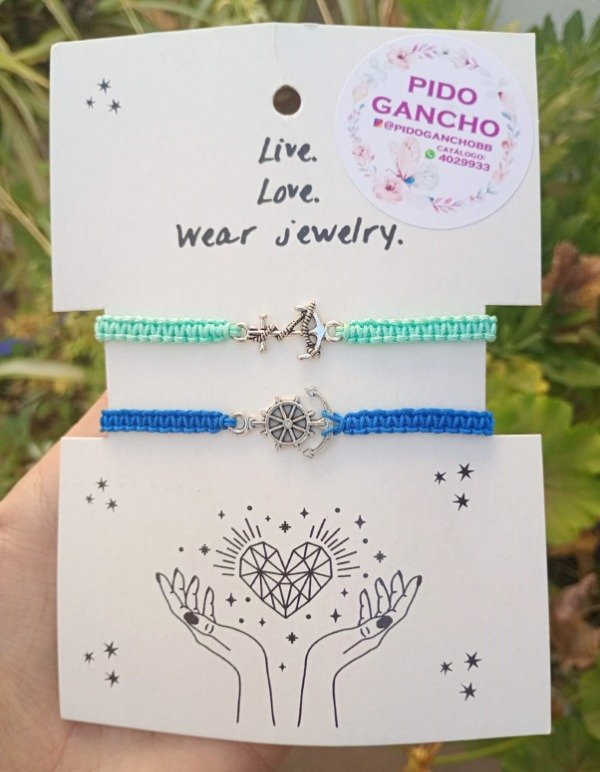 Producto - Pulsera timón y ancla (para compartir)
