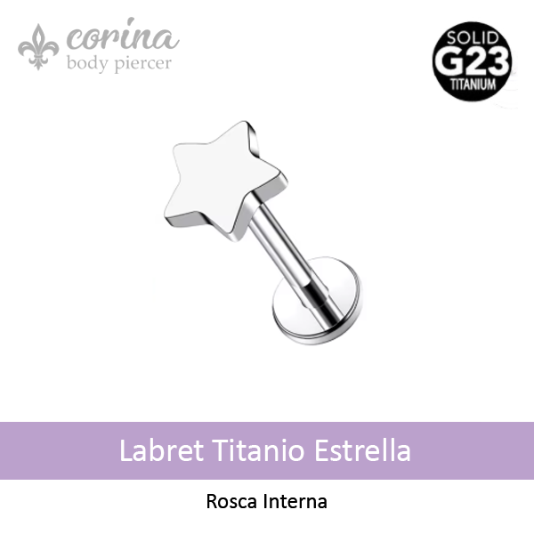 Producto - Labret Titanio Estrella