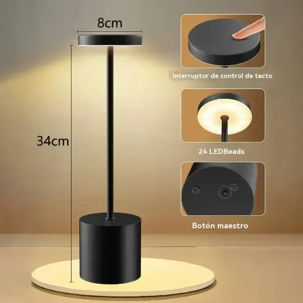 Producto - Velador tactil recargable led-83082