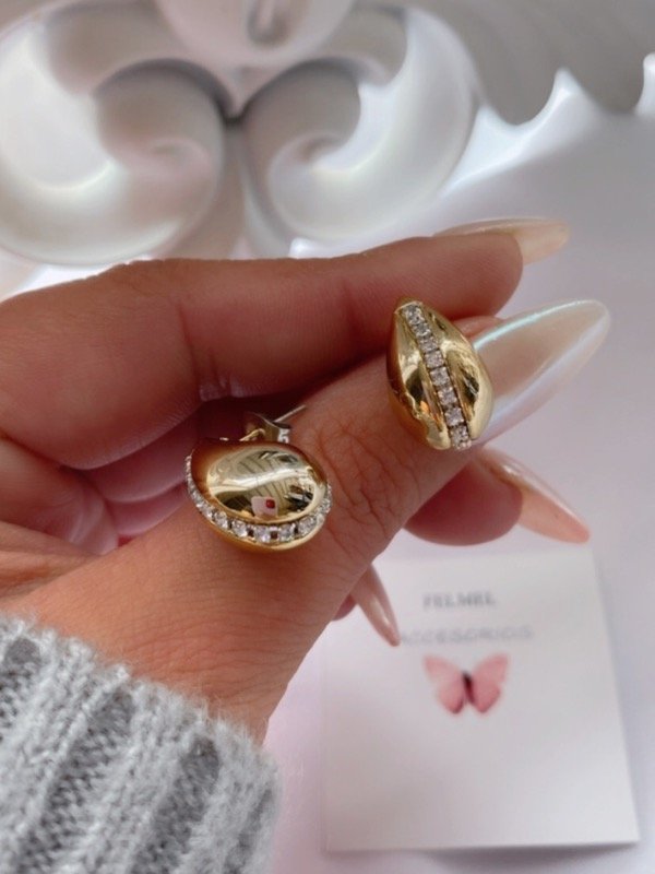 Producto - Gotas Doradas con Strass Chiquitas