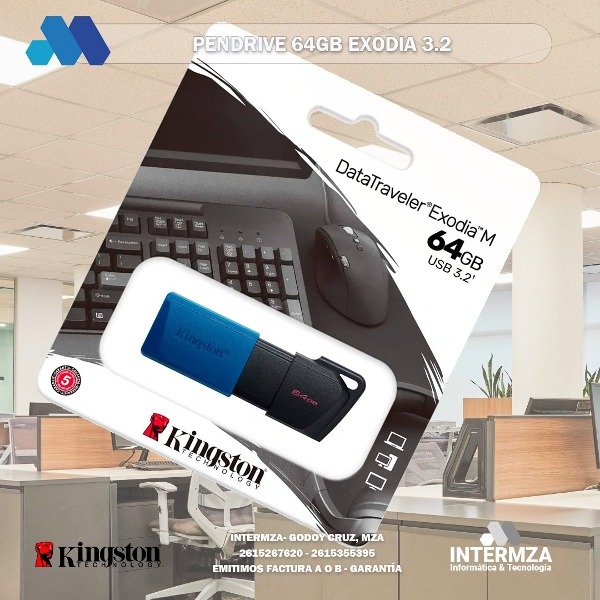 Producto - PENDRIVE 64GB EXODIA KINGSTON 3.2