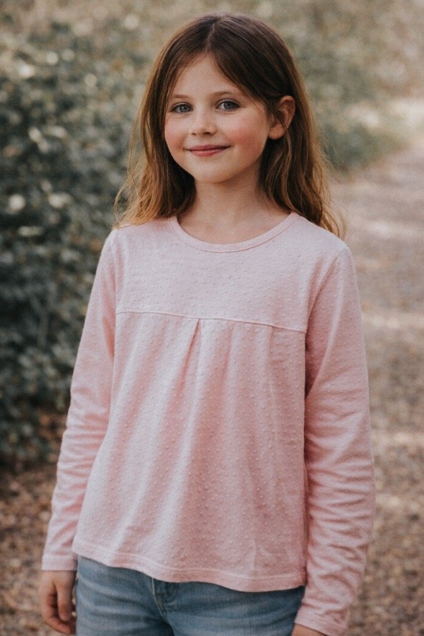 Producto - Básica Plumeti Rosa Talle 6 años
