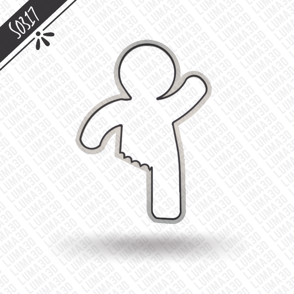 Producto - S0317 - Hombre de Jengibre mordido (Navidad / Halloween)