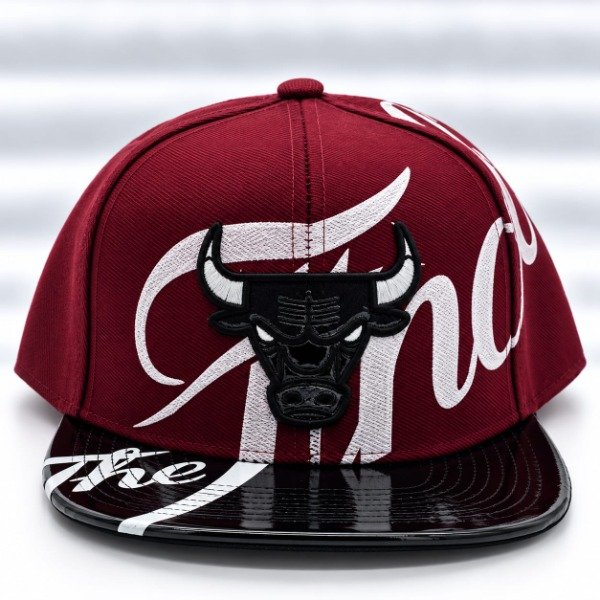Producto - Gorra plana Chicago the finals v negro copa bordo