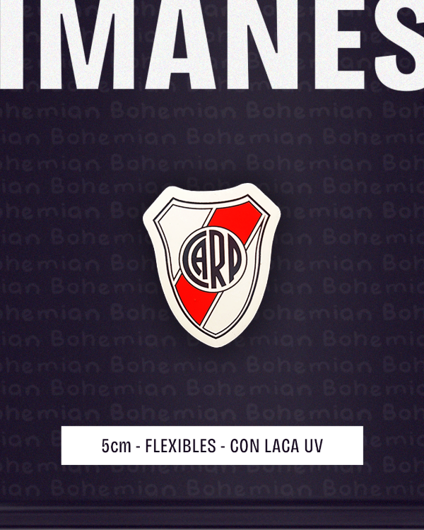 Producto - Iman ESCUDO RIVER PLATE con LACA UV -River Plate