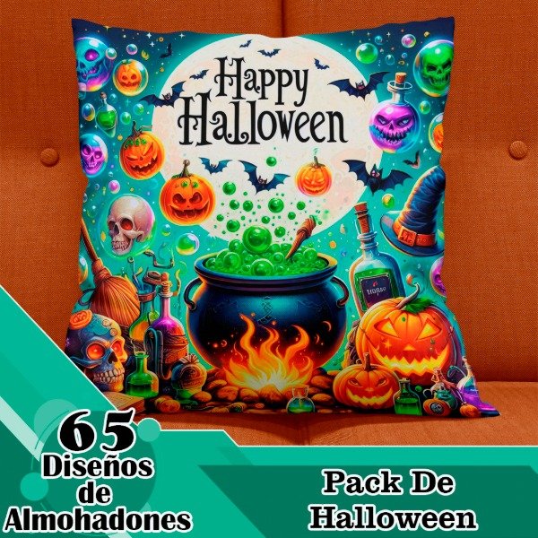 Producto - Diseños Digitales / Plantillas Para Almohadones De Halloween M2