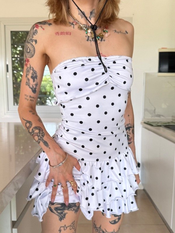 Producto - Vestido frun lunares