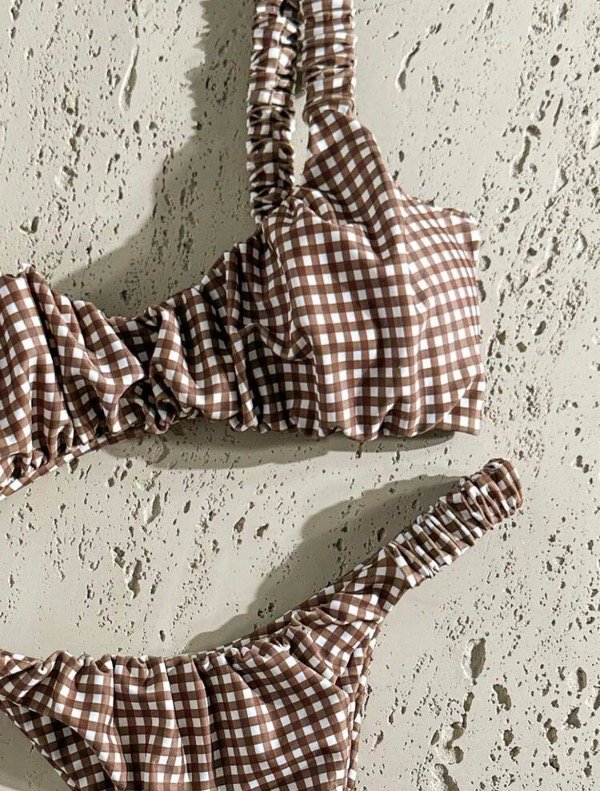 Producto - Bikinis cuadrille marrón - 3
