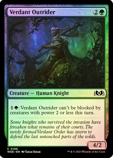 Producto - Verdant Outrider Foil  Wilds of Eldraine