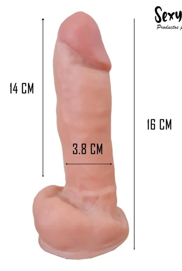 Producto - DILDO 16 X 3,8 CM CON VENTOSA - 0
