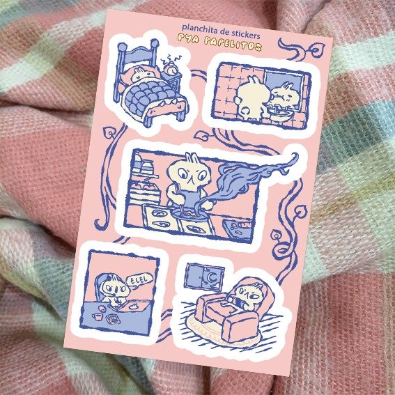 Producto - planchita de stickers "rutina"