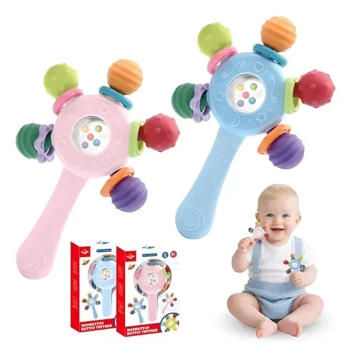 Producto - Sonajero mordillo flexible de silicona colores