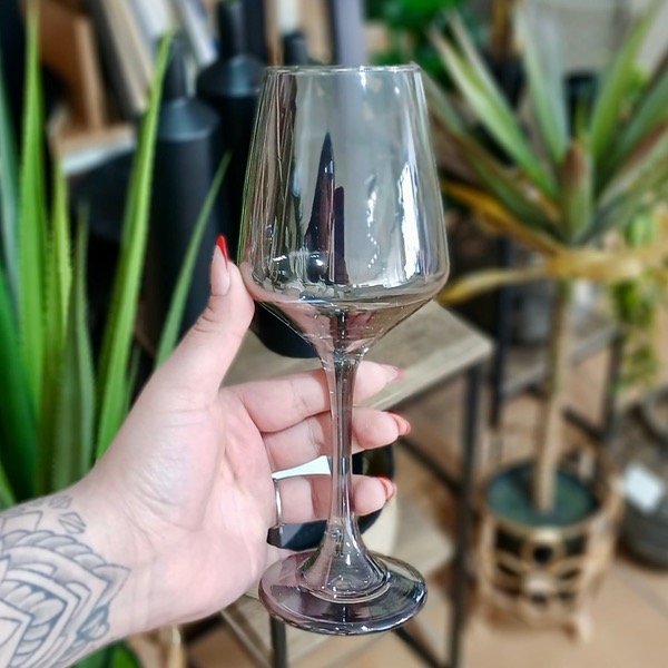 Producto - Set X6 Copa De Vidrio Gris 430 Ml En Caja 6054