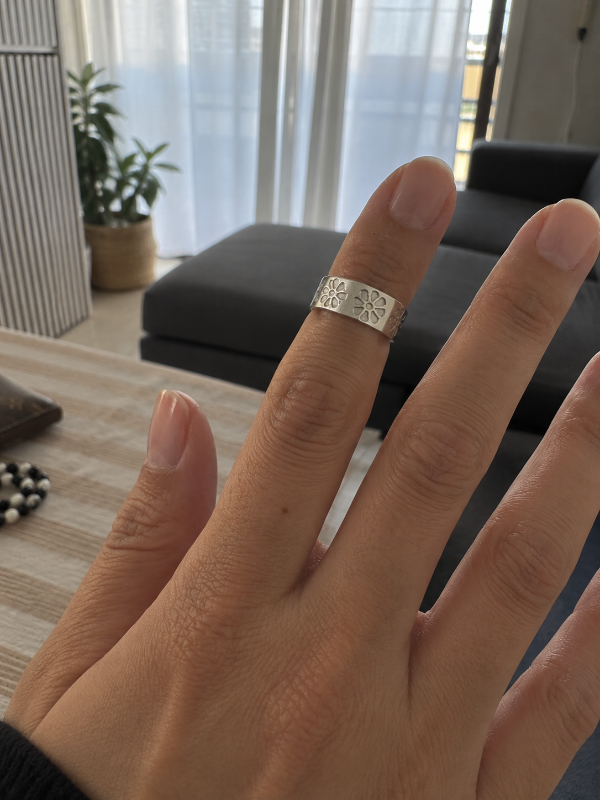 Producto - Anillo Midi flor plata 925
