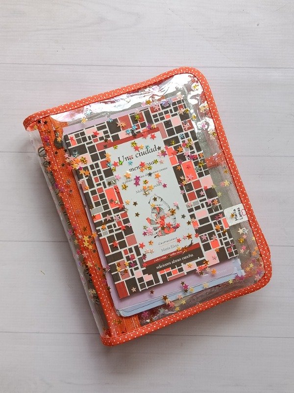 Producto - Organizador A5 Ruby nylon estrellitas - 1