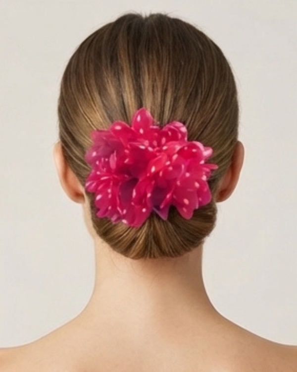 Producto - Broche Para Pelo Motivo Flor Con Petalos A Lunares Mujer x par - 0