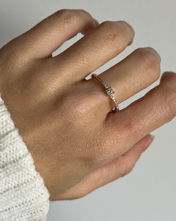 Producto - Anillo compromiso enchapado en oro 18k número 16