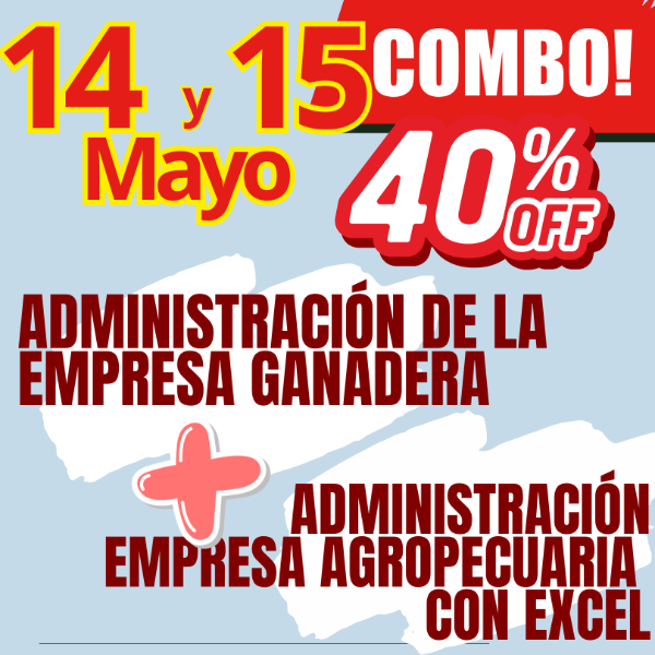 Producto - COMBO 2 CURSOS: Administración Ganadera + Gestión Agropecuaria con Excel