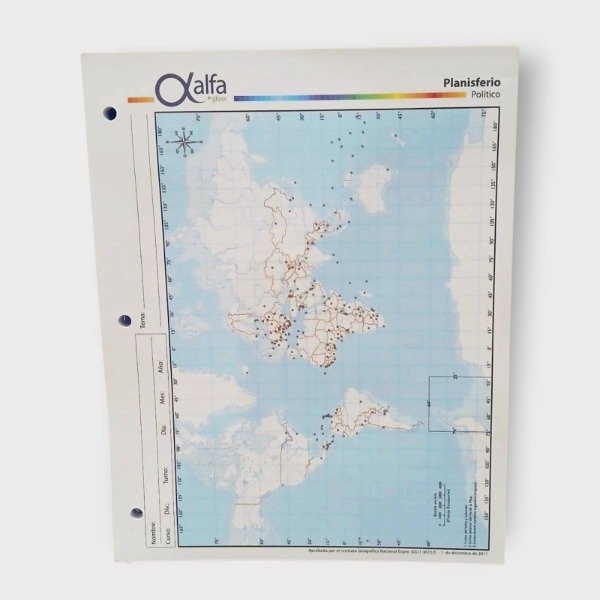 Producto - Mapa Planisferio Politico