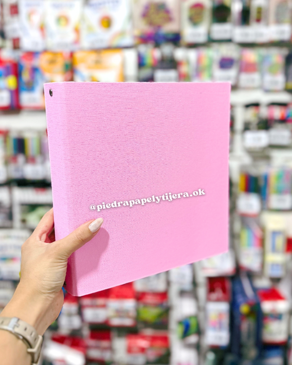 Producto - Carpeta 3 anillos rosa