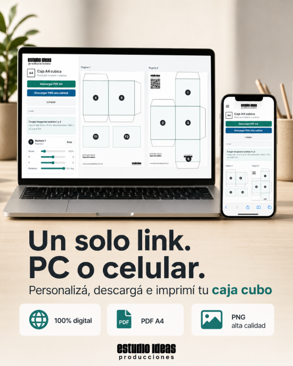 Producto - CREADOR DIGITAL DE CAJAS CUBO PERSONALIZADAS