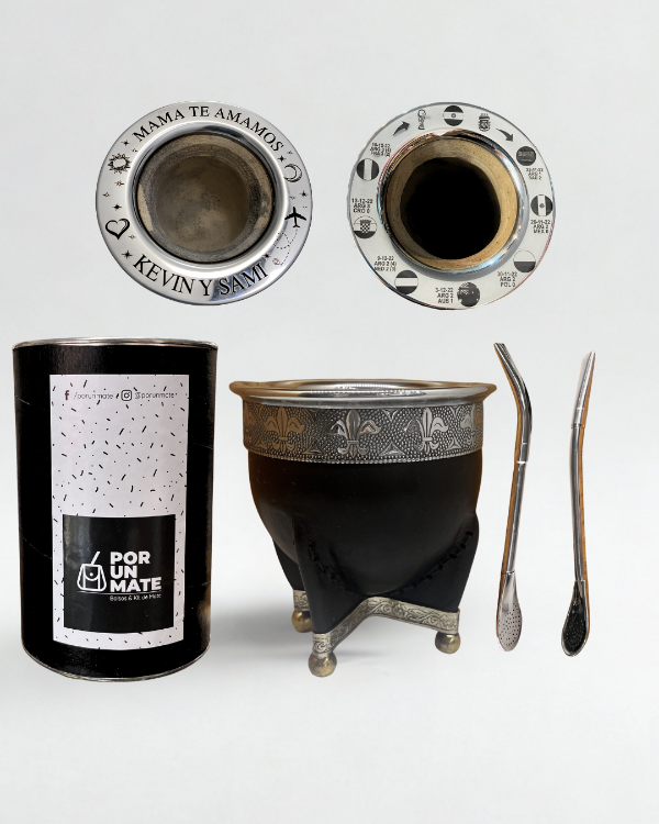 Producto - Imperial con base y bolitas Personalizado + Bombilla (Virola de alpaca)