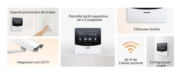 Producto - Monitor DNAKE E214W Sip  4.3" WiFi - 3