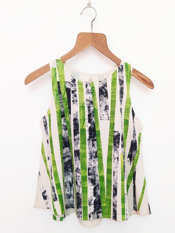 Producto - Blusa pasión -estampa rayas verdes y negras-