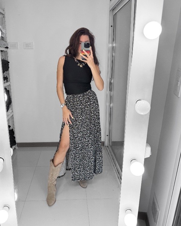 Producto - FALDA LARGA LINO ESTAMPA 9