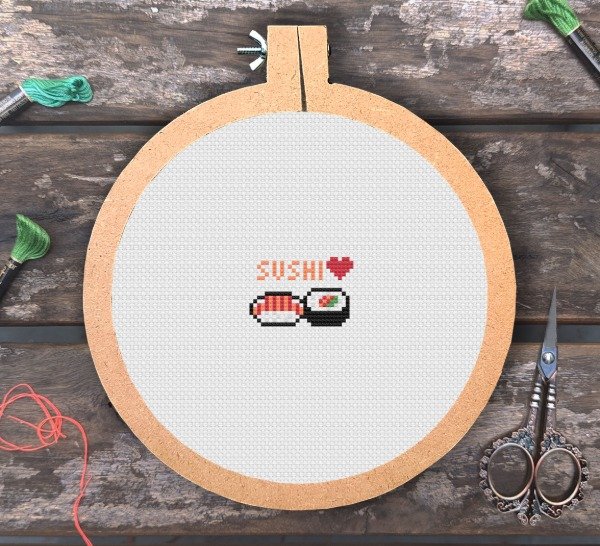 Producto - Sushi - Kit de punto cruz